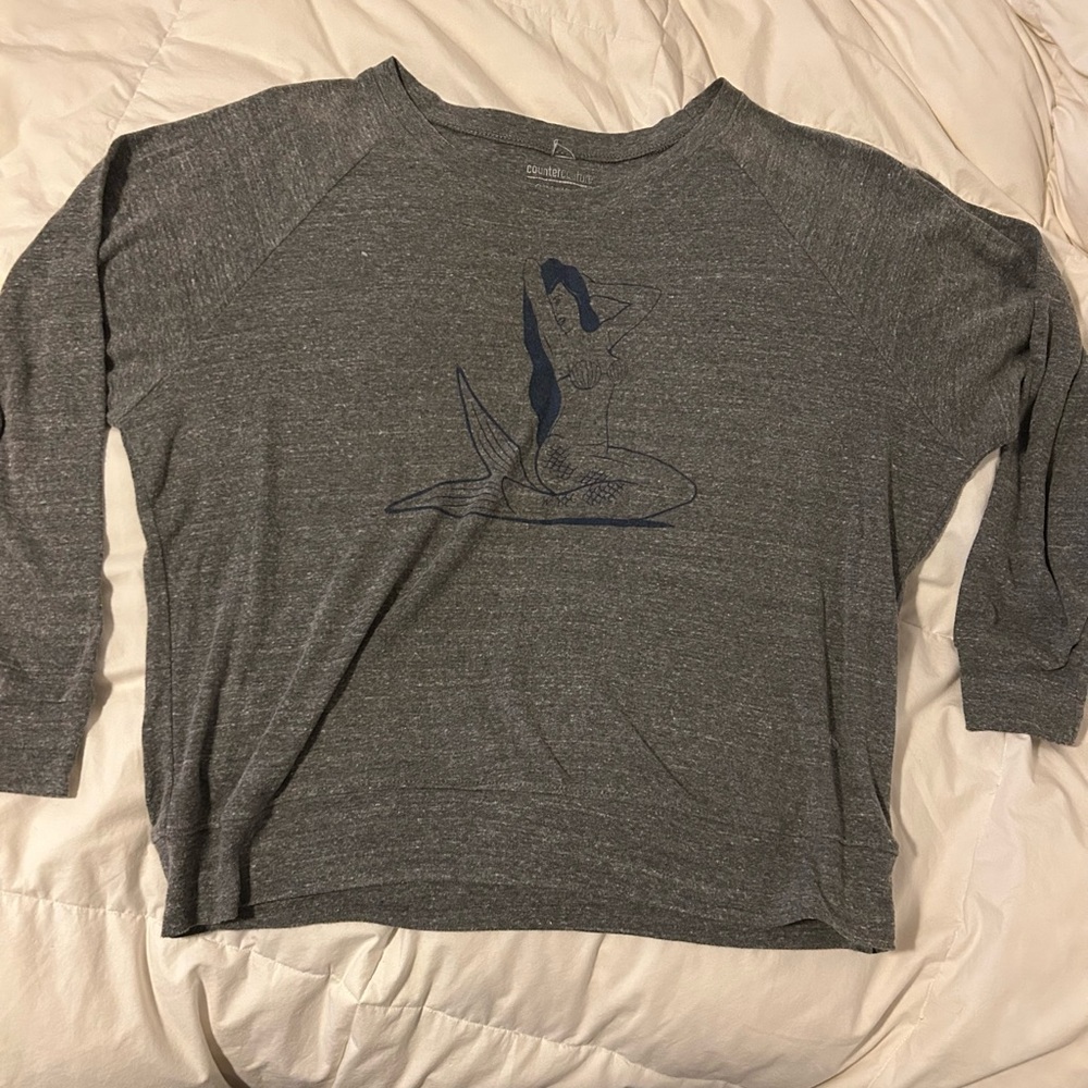 Charcoal Graphic Long Sleeve Tee